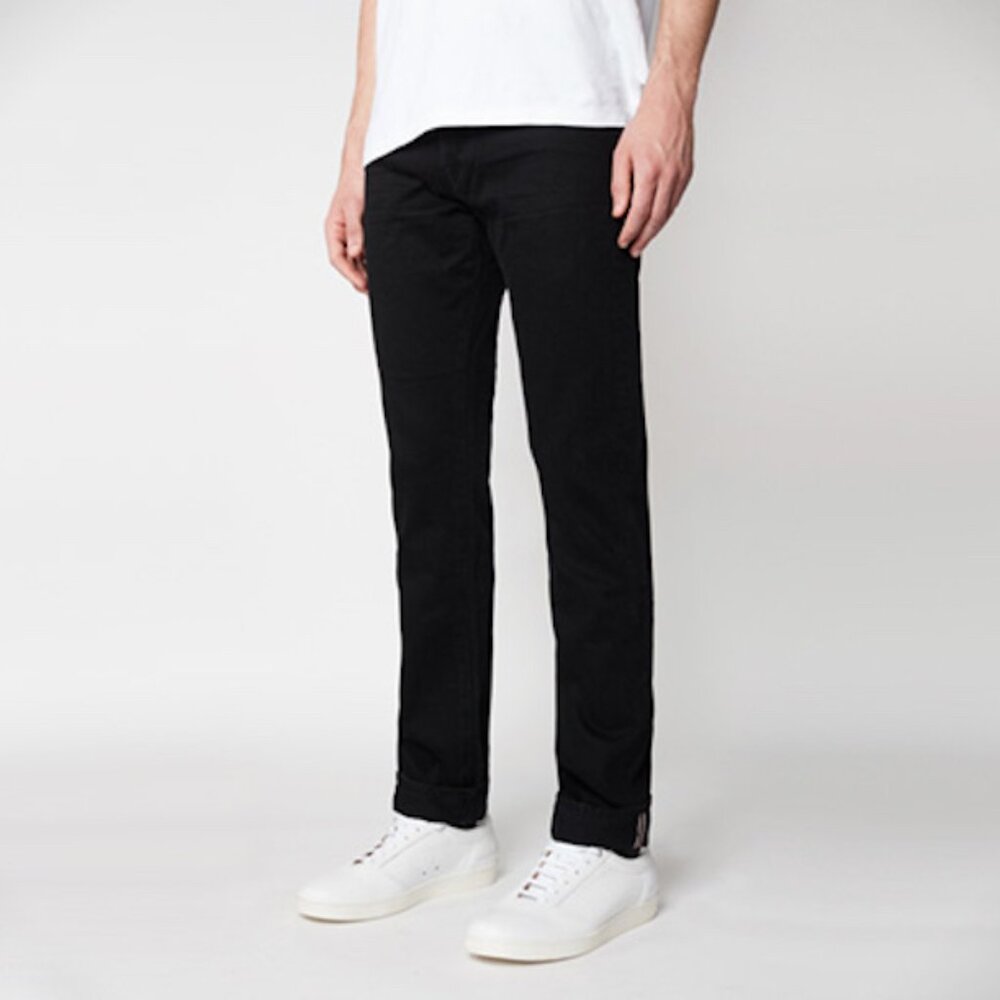 NWOT 3X1 Blaine Destructo 5 Pocket Selvedge Black Denim Jeans